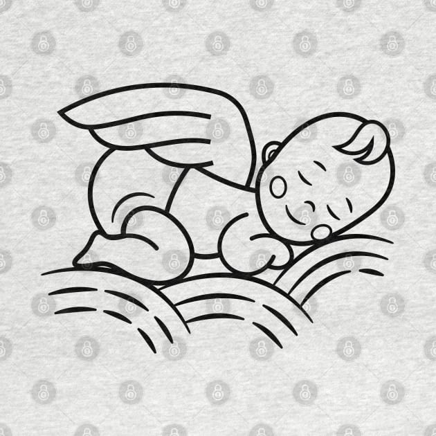 Baby Angel Line Art by usastore